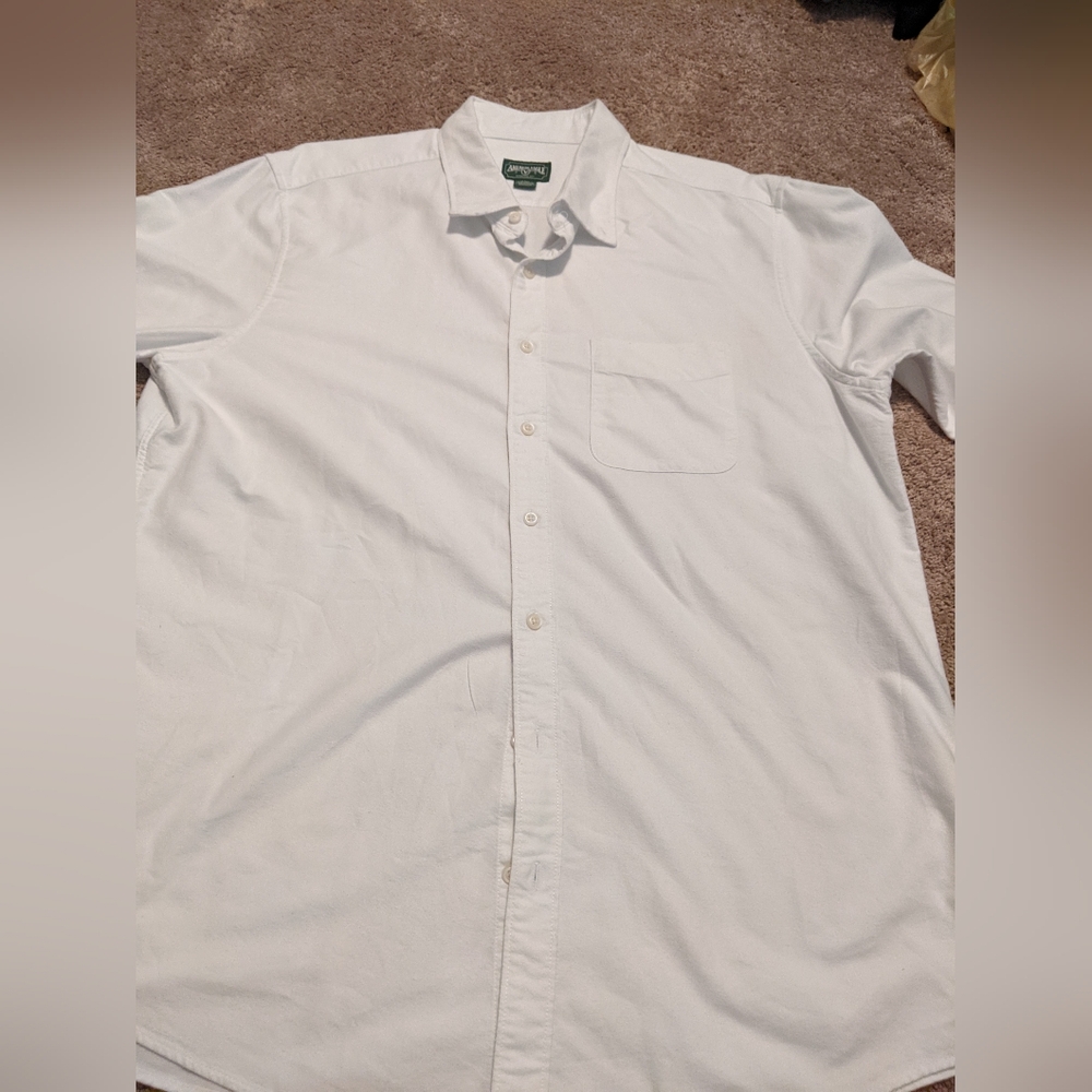 Men's American Eagle White Button Down Shirt Size XL Tall